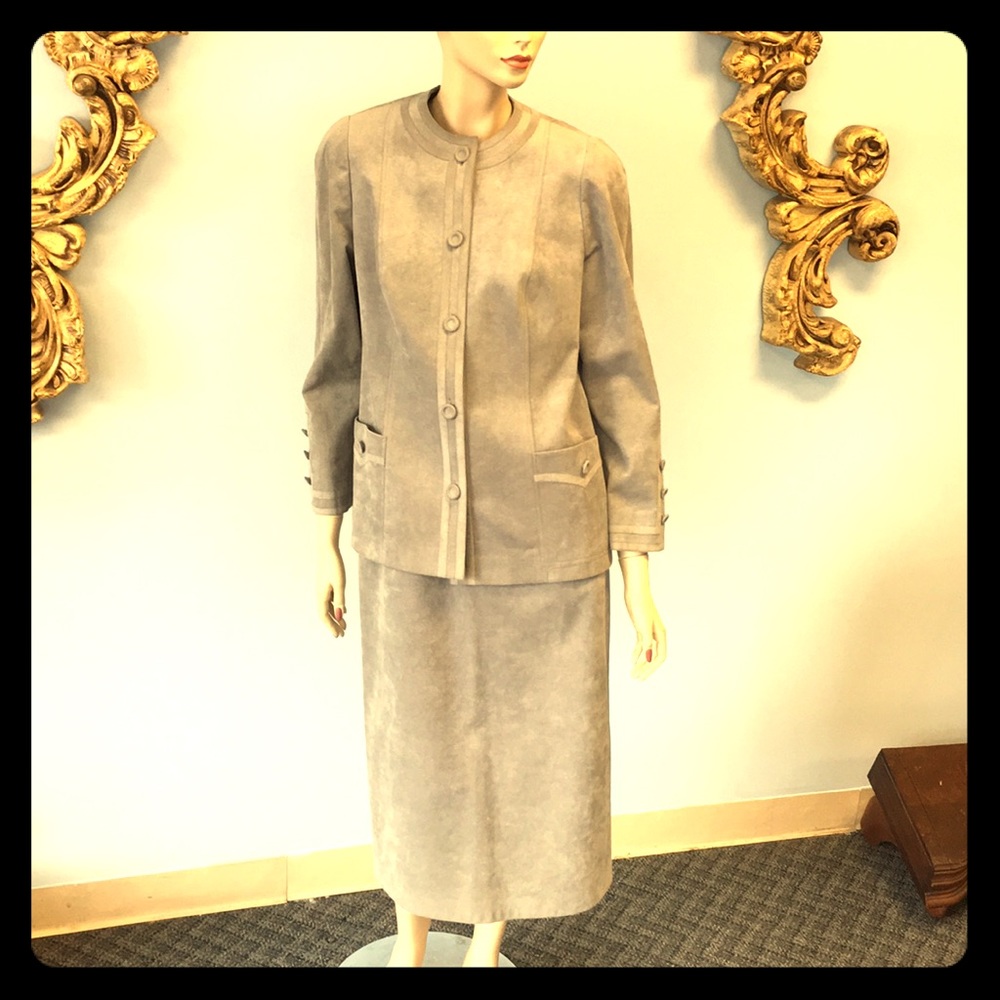 Vintage Gray Suede Custom suit Hong Kong